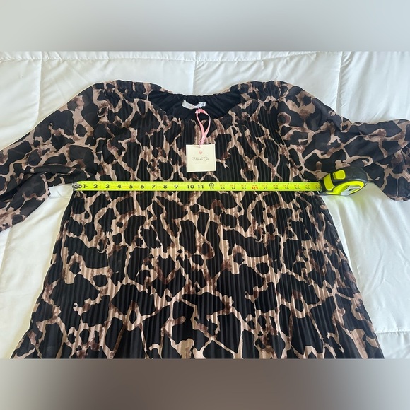 New Me & Gee Leopard Print Dress Sz L/XL - Picture 5 of 6